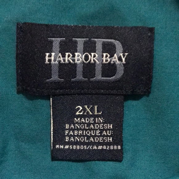 Harbor bay Green/teal button up shirt - Picture 3 of 3